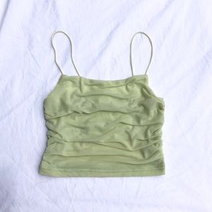 Me to We Ruched mesh shirt